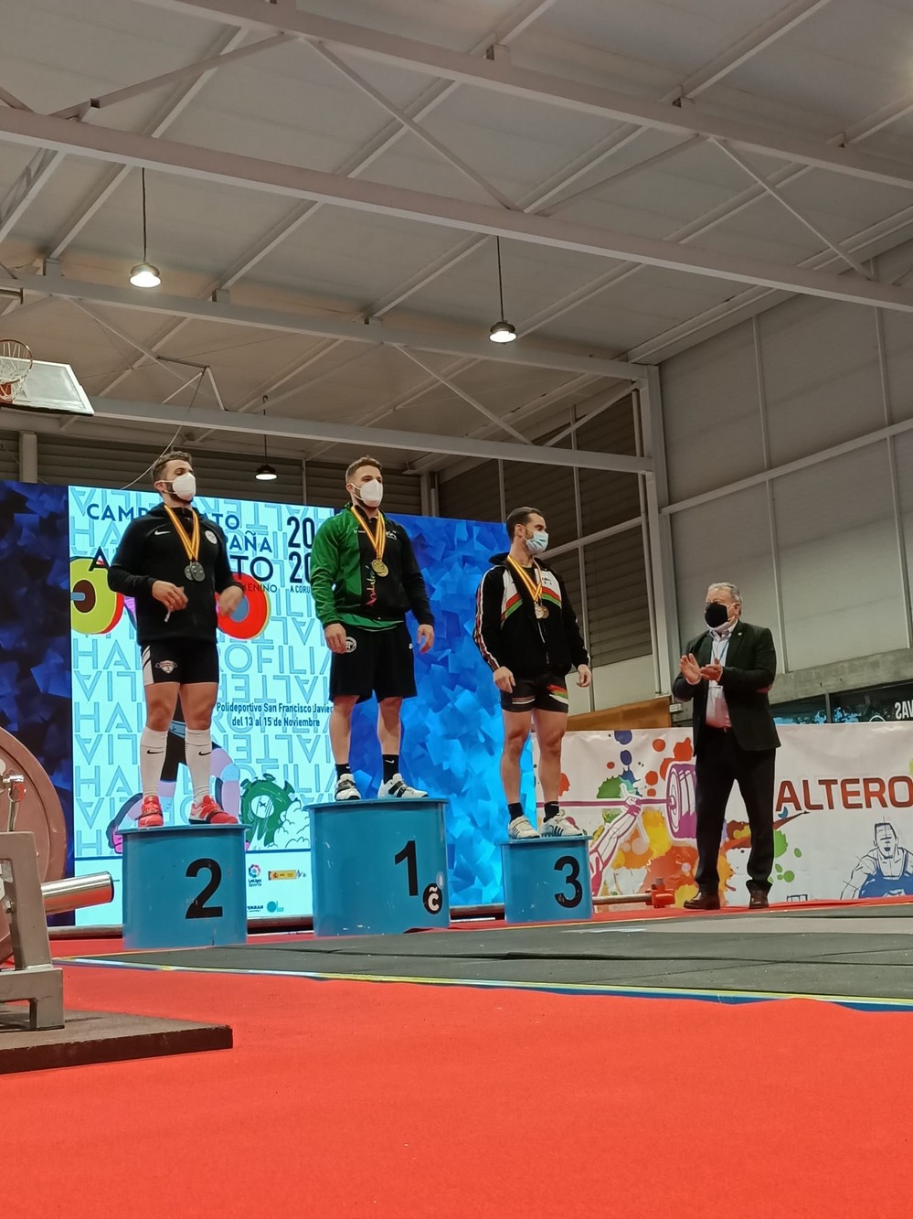 David Sánchez, campeón de España absoluto de halterofilia batiendo el récord de España