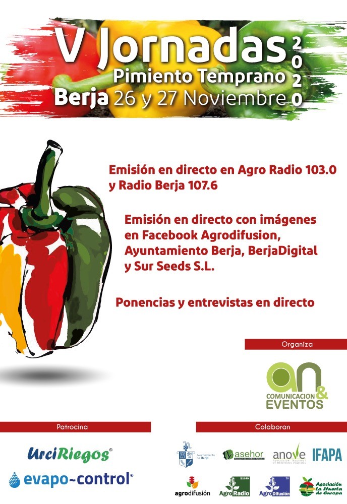 Berja organiza las Jornadas del Pimiento Temprano en formato digital