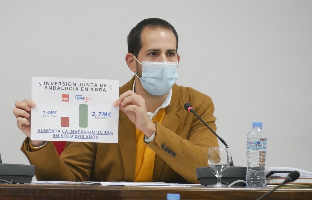 Crespo afirma que el PSOE de Adra “admite el maltrato” de la anterior Junta socialista al municipio