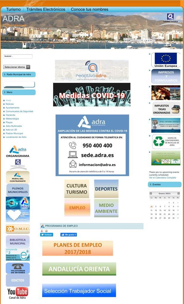 El PSOE de Adra asegura haber logrado que las ofertas de empleo público municipales se publiciten en las redes sociales