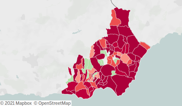 La provincia de Almería registra 12 muertos y 539 positivos por COVID-19 en las últimas 24 horas