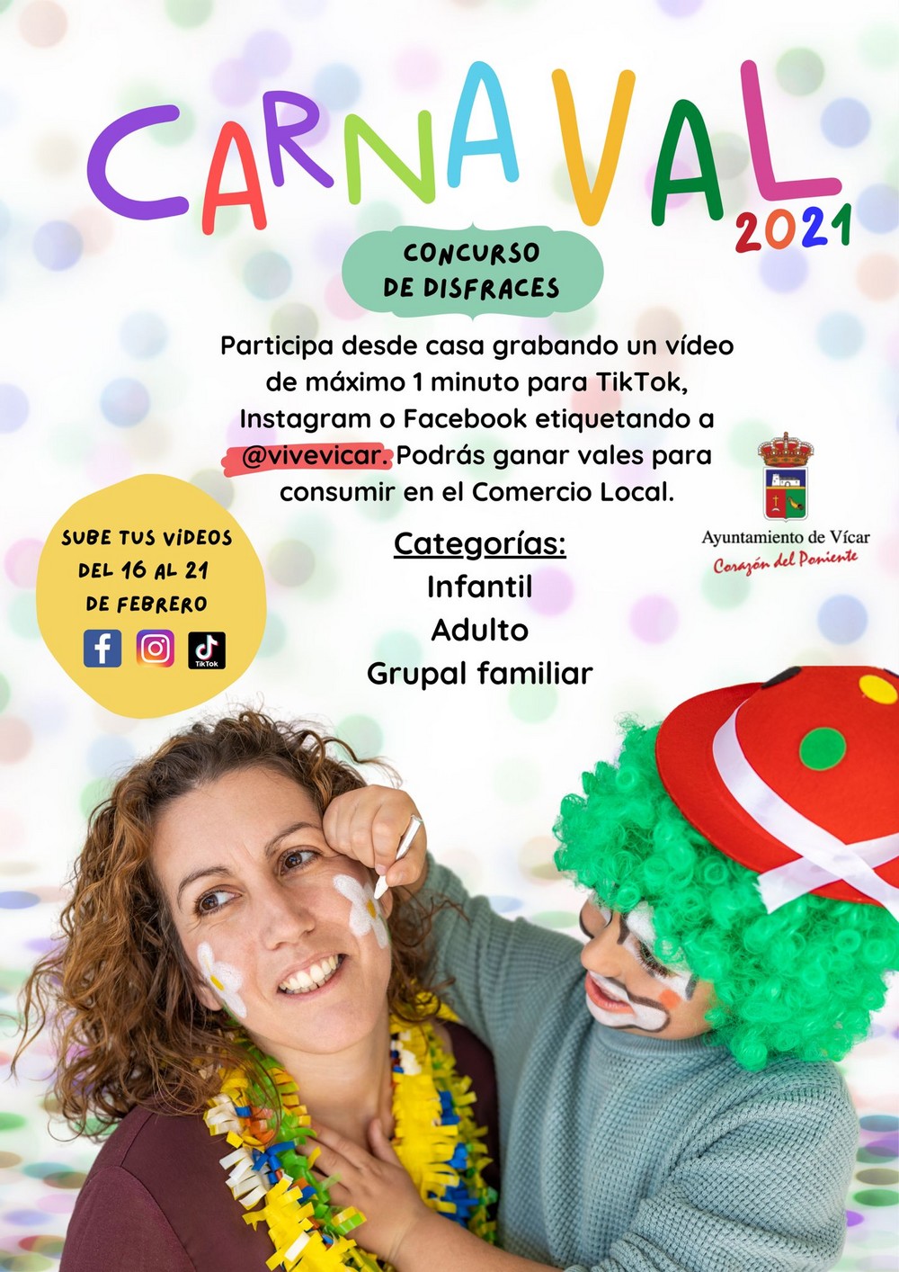Vícar invita a celebrar el Carnaval desde casa