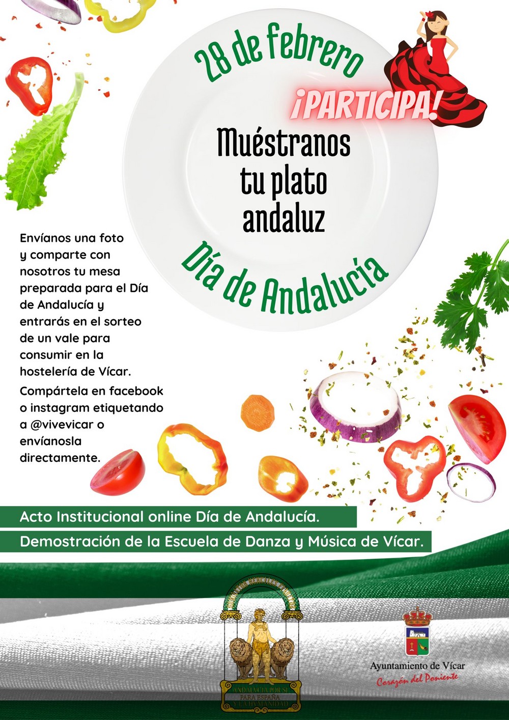 Vícar cambia su paella solidaria del Día de Andalucía por un concurso de recetas regionales en redes sociales