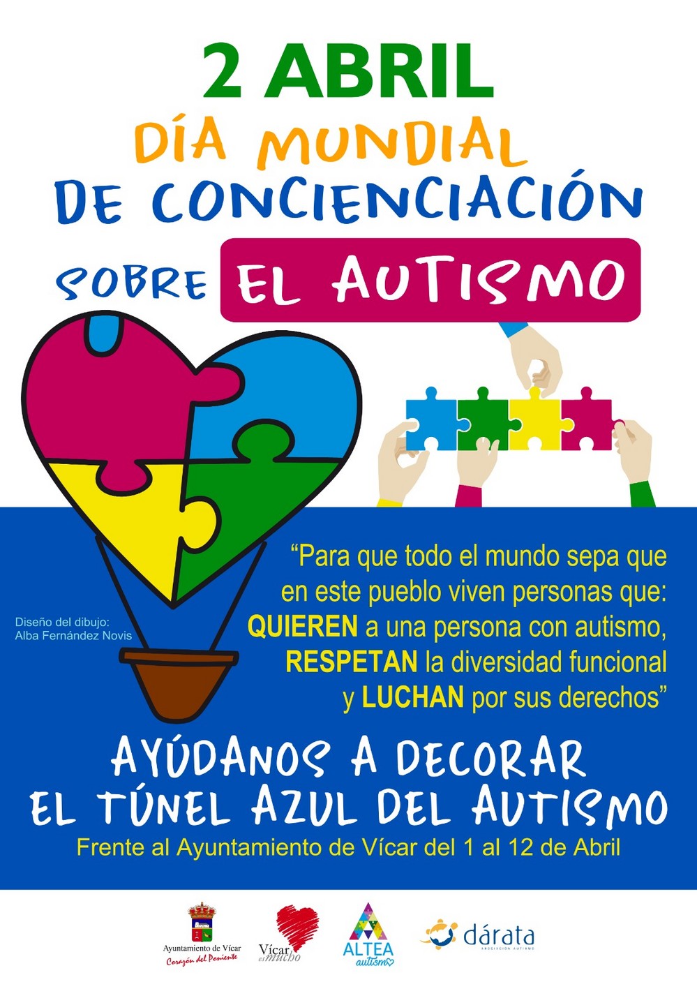 Vícar ya tiene su cartel conmemorativo del Día Mundial de Concienciación sobre el Autismo
