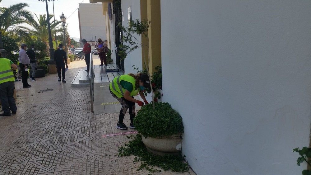 Cuatro alumnos de la Escuela Agraria Vicar hacen sus prácticas de fin de curso en el Area de Jardinería del Ayuntamiento