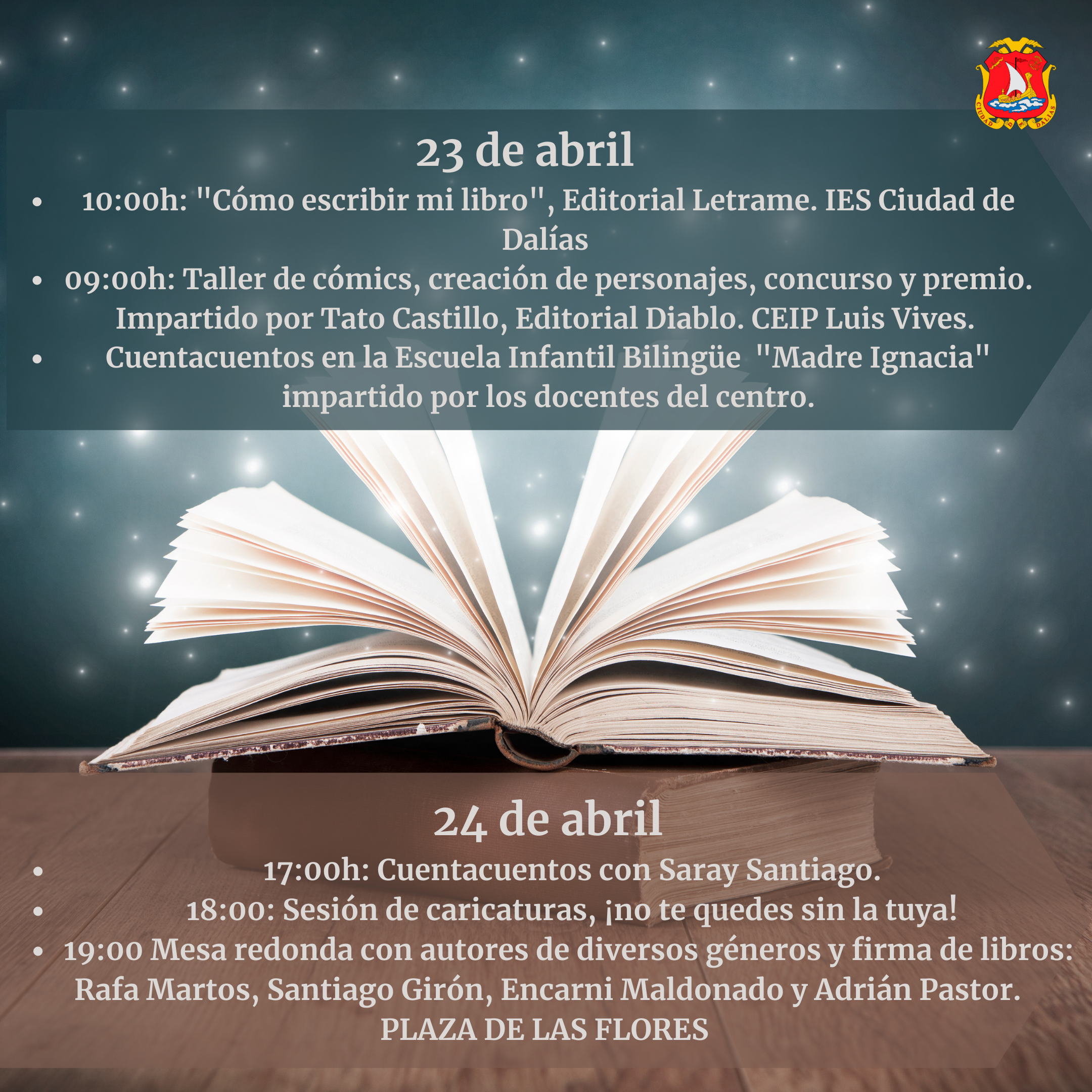 Dalías celebra el Día del Libro el 23 y 24 de abril con una programación para todos los públicos