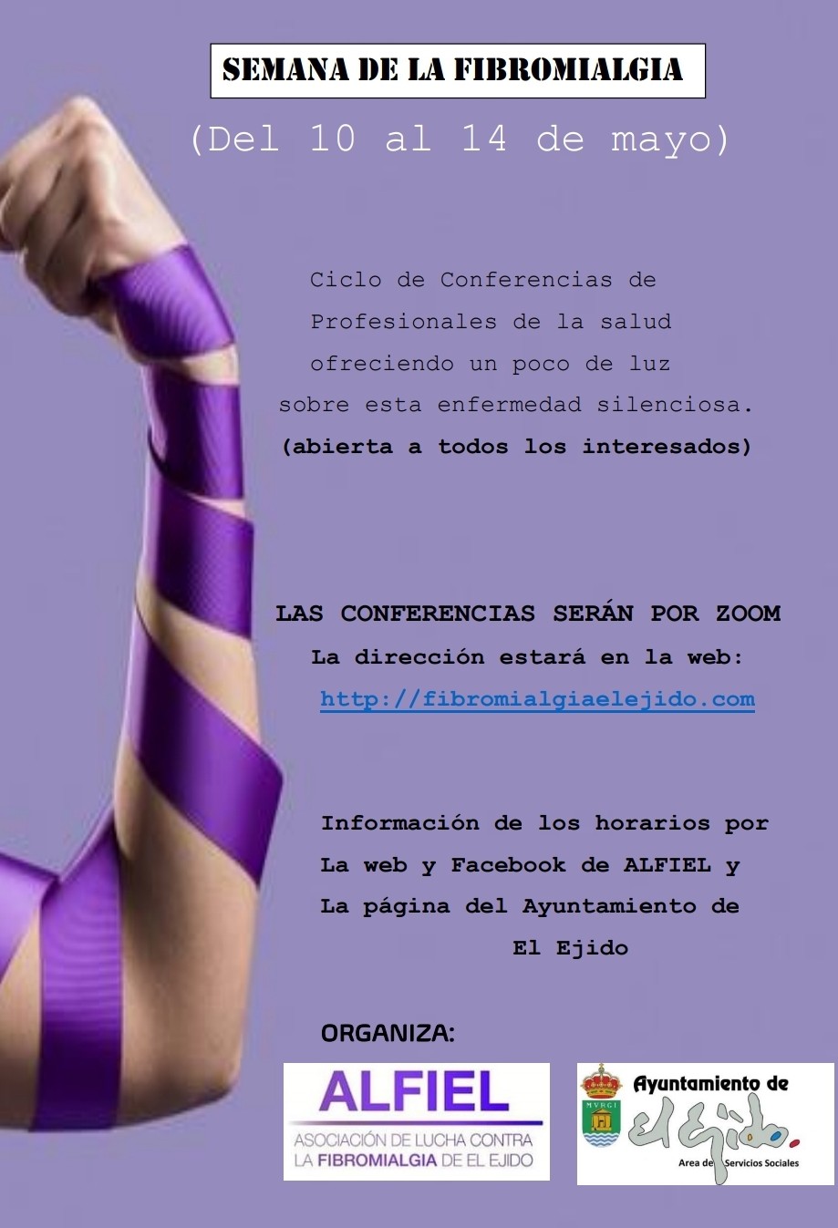 Distrito Poniente participa en un ciclo de conferencias virtuales con motivo del Día de la Fibromialgia