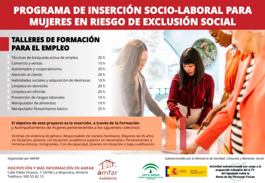 Vícar promueve la inserción socio-laboral para mujeres en riesgo de exclusión social