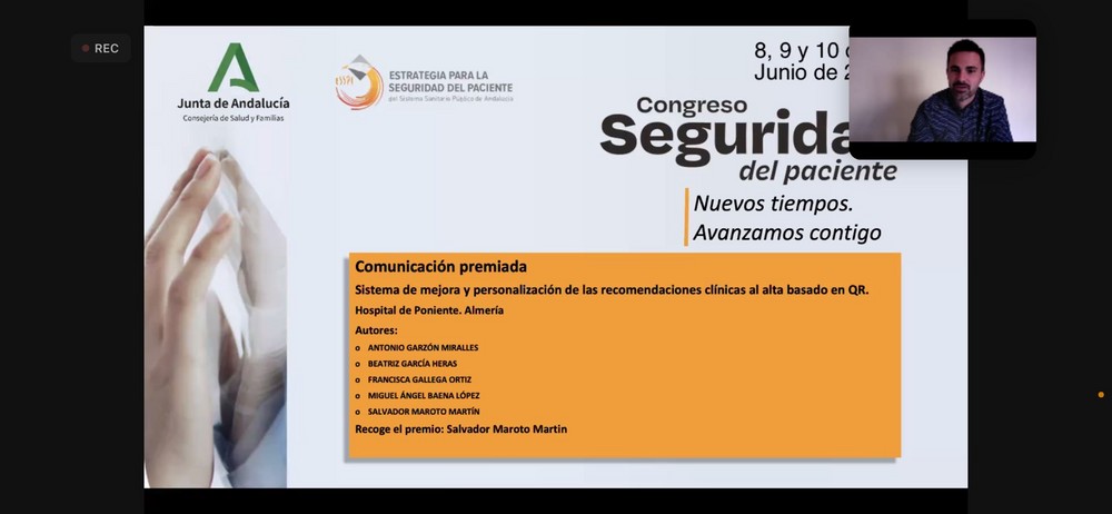 El proyecto de información al alta mediante Códigos QR del Hospital de Poniente, premiado en el I Congreso de Seguridad del Paciente del SSPA
