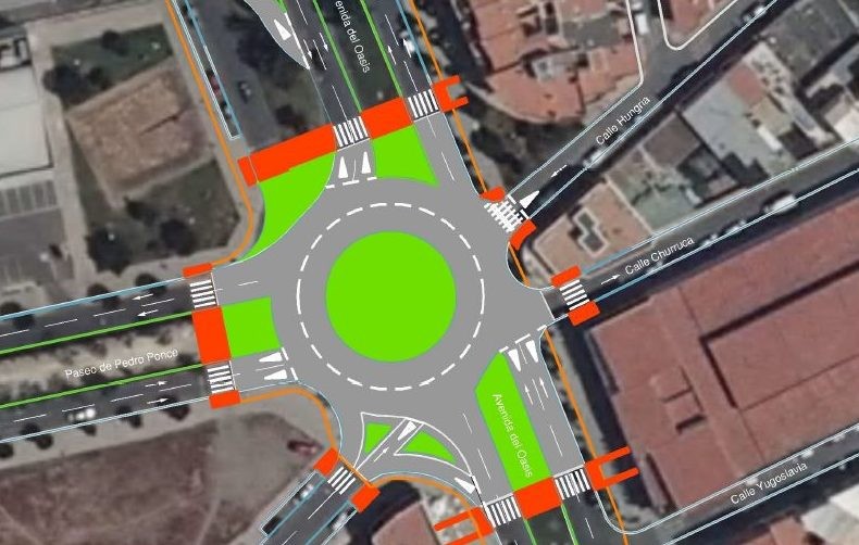El Ayuntamiento de El Ejido construirá una rotonda en la intersección entre las avenidas Oasis y Pedro Ponce que ofrezca seguridad y fluidez al tráfico