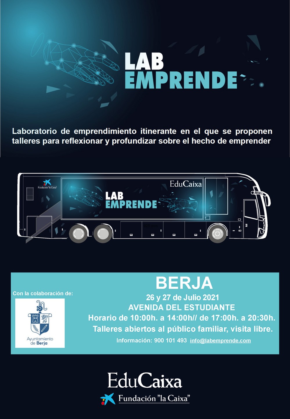 Los talleres itinerantes ‘LABEMPRENDE’ de La Caixa llegan a Berja