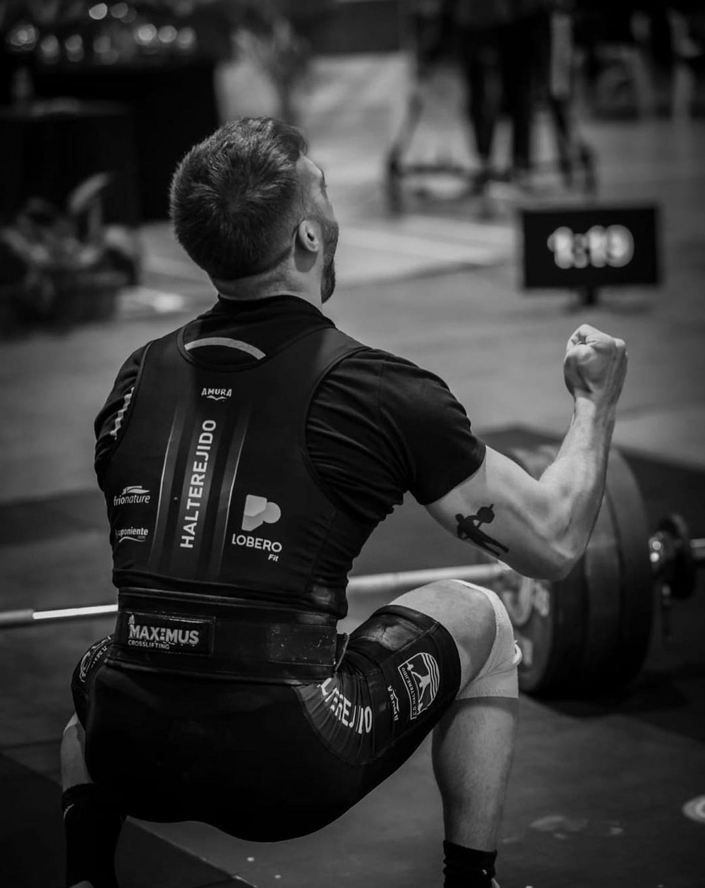 David Sánchez, en la final olímpica de halterofilia (-73KG) en Tokio 2020