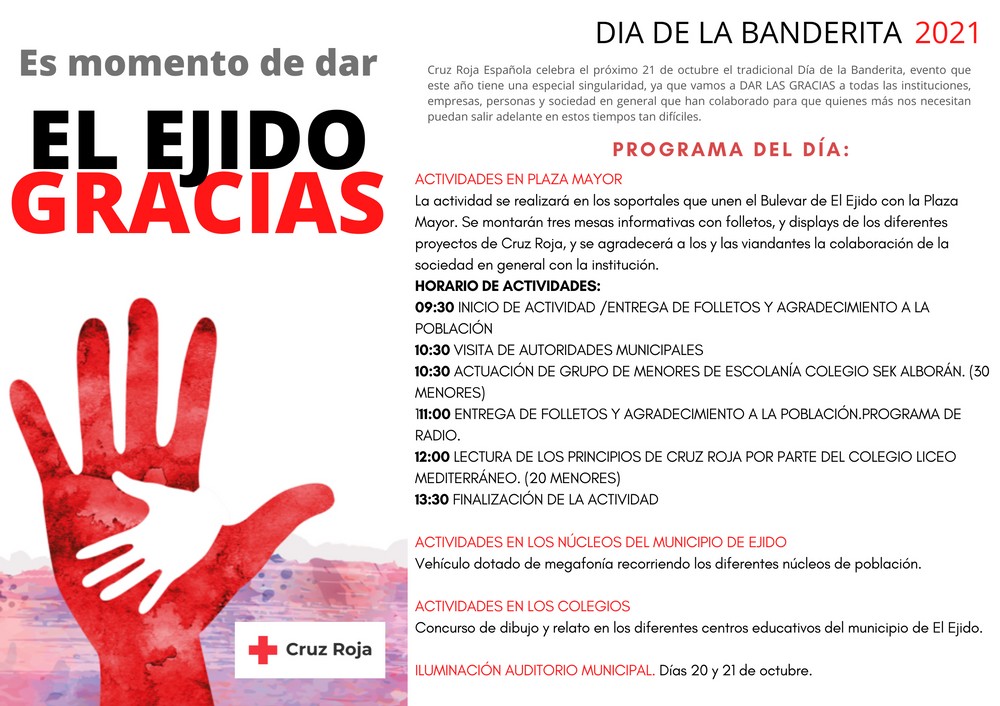 Cruz Roja celebra un histórico Día de la Banderita sin huchas y lo dedica a dar las gracias a la sociedad ejidense