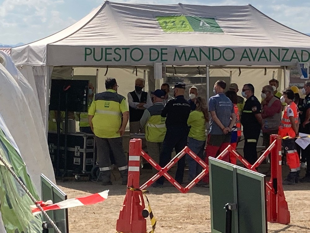 Protección Civil de Vícar colabora en el simulacro de emergencia por terremoto y tsunami de Huércal Overa