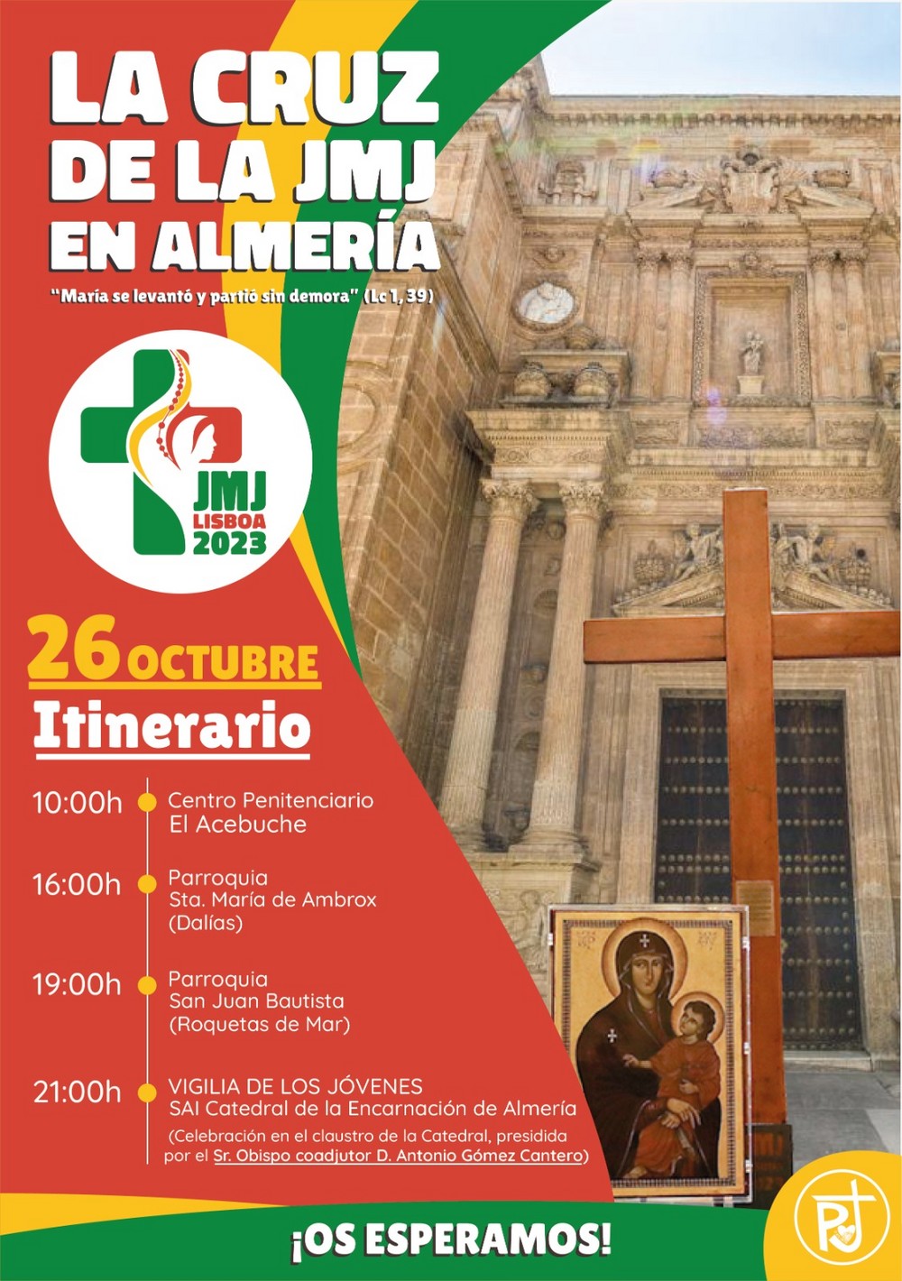 La Cruz de la Jornada Mundial de la Juventud llega mañana a Dalías