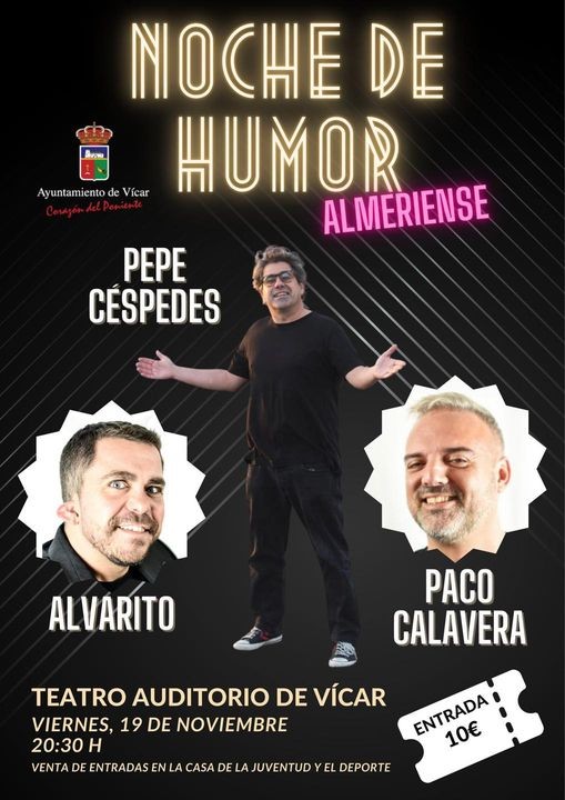Una noche de humor abrirá la nueva programación del Teatro Auditorio Ciudad de Vícar