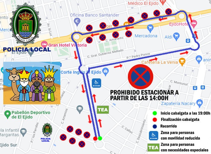 La Cabalgata de los Reyes Magos transcurrirá en El Ejido por avenidas más grandes y con un recorrido más largo