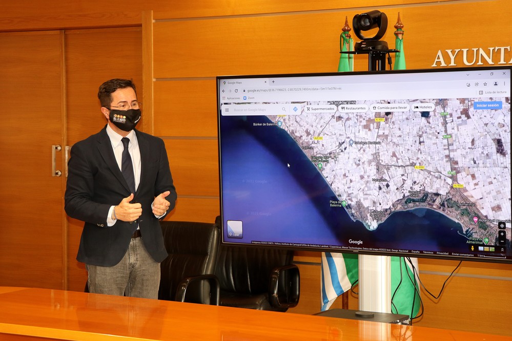 Góngora reclama a Costas que agilice el proyecto de estabilización del litoral y que adopte “con urgencia” medidas transitorias para salvar la playa de Balerma