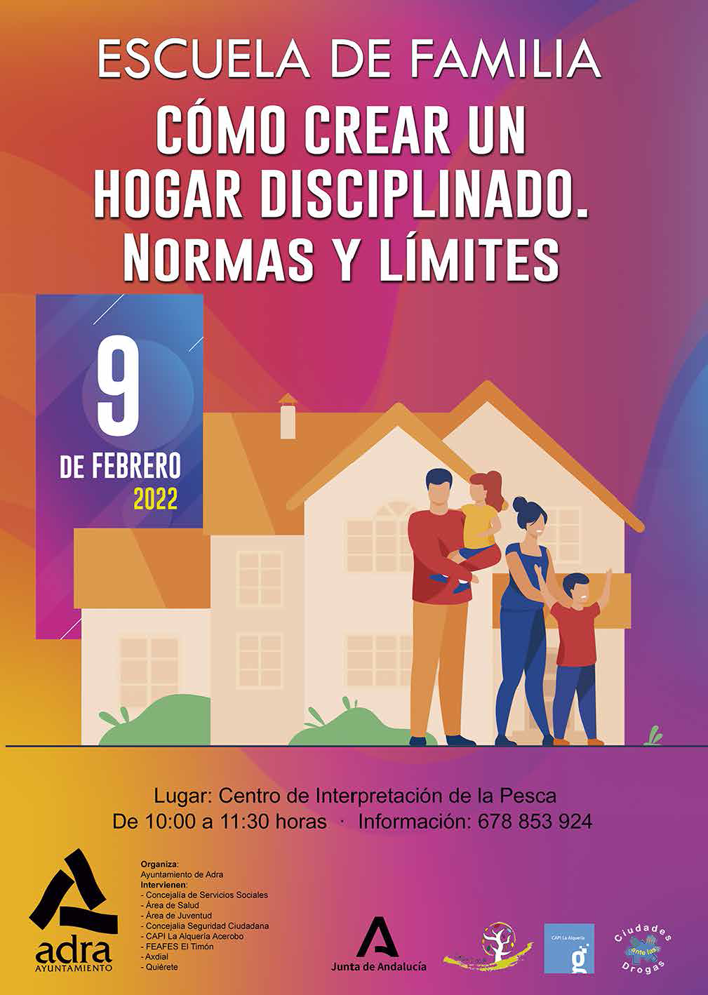 La 'Escuela de Familia' de Adra regresa con una nueva edición sobre normas y límites
