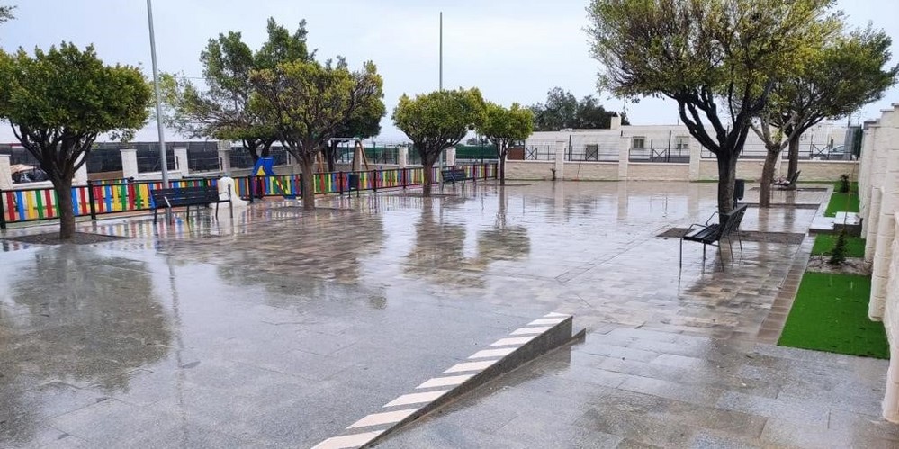 A punto de finalizar las obras de remodelación integral en la Plaza de la Iglesia de Pampanico