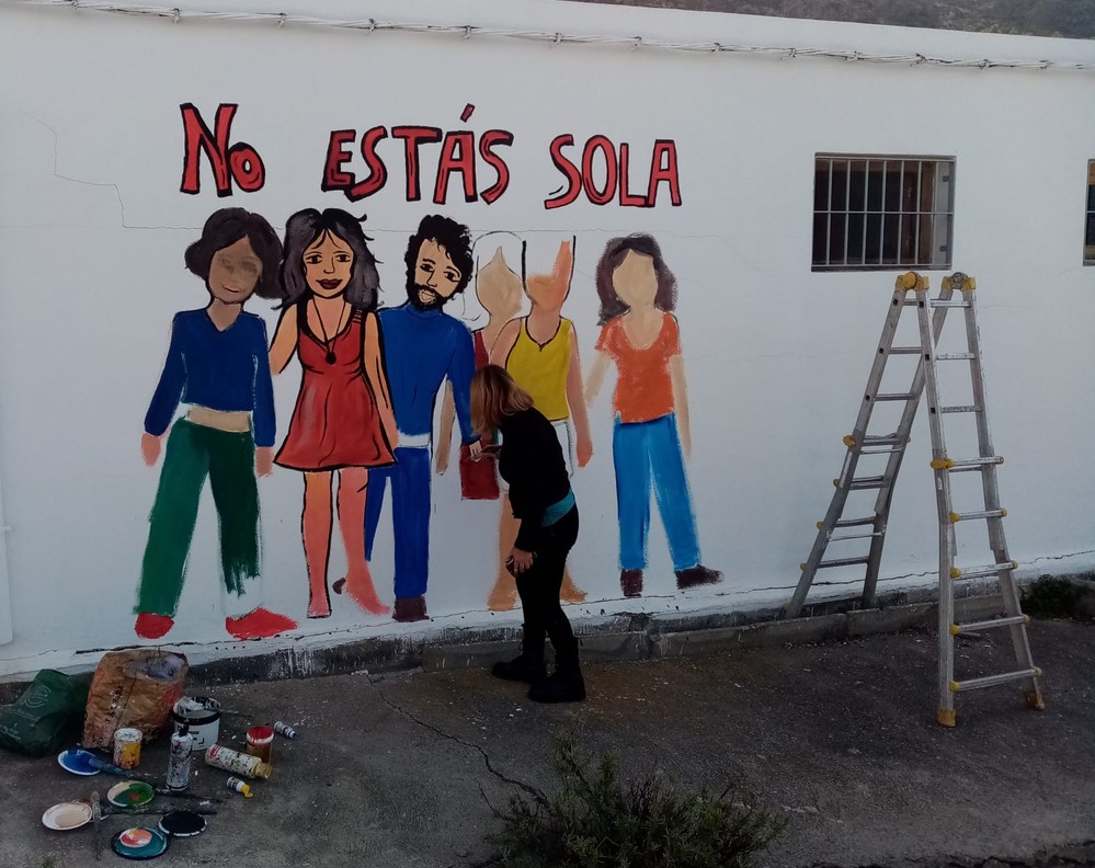 El PSOE denuncia que el equipo de Gobierno ha hecho desaparecer el mural contra la violencia de género