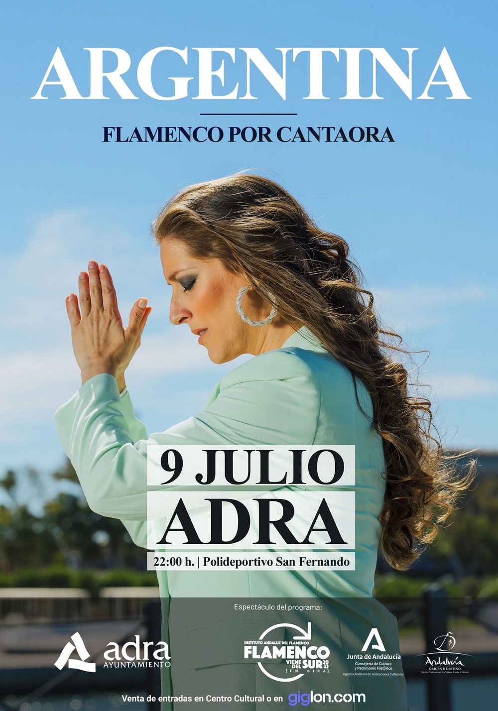 A la venta las entradas para disfrutar de Argentina y su espectáculo ‘Flamenco por Cantaora’ el 9 de julio en Adra