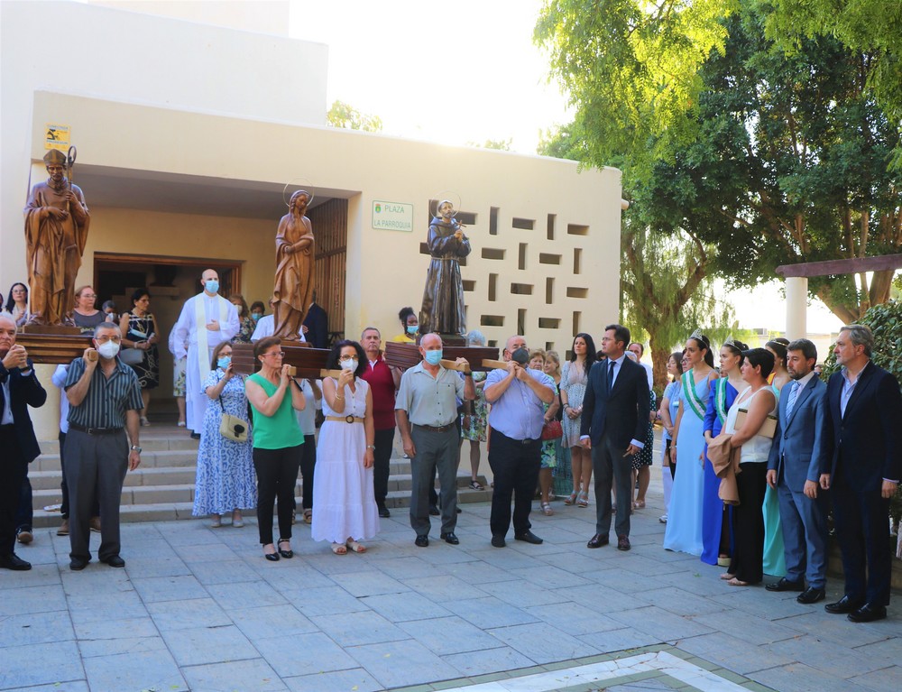 Las fiestas de las Norias de Daza llegan a su fin con la celebración de la Misa y la Procesión de la Virgen María, San Indalecio y San Francisco de Asís