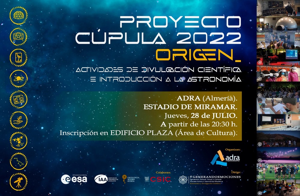 Adra invita a observar las estrellas y acercarse a la astronomía a través del Proyecto Cúpula 2022