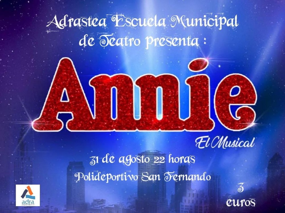 La Escuela Municipal de Teatro de Adra presenta este miércoles el musical ‘Annie’