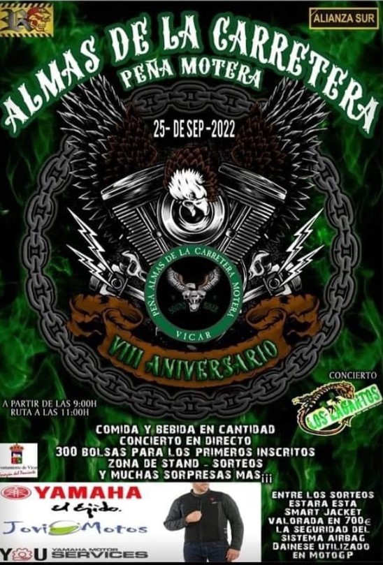 Nueva edición de la Concentración Motera Ciudad de Vícar este fin de semana