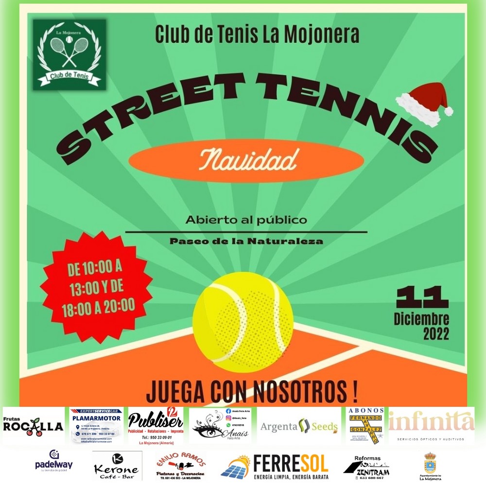 El Club de Tenis La Mojonera organiza un “Street Tenis” en el Paseo de la Naturaleza”