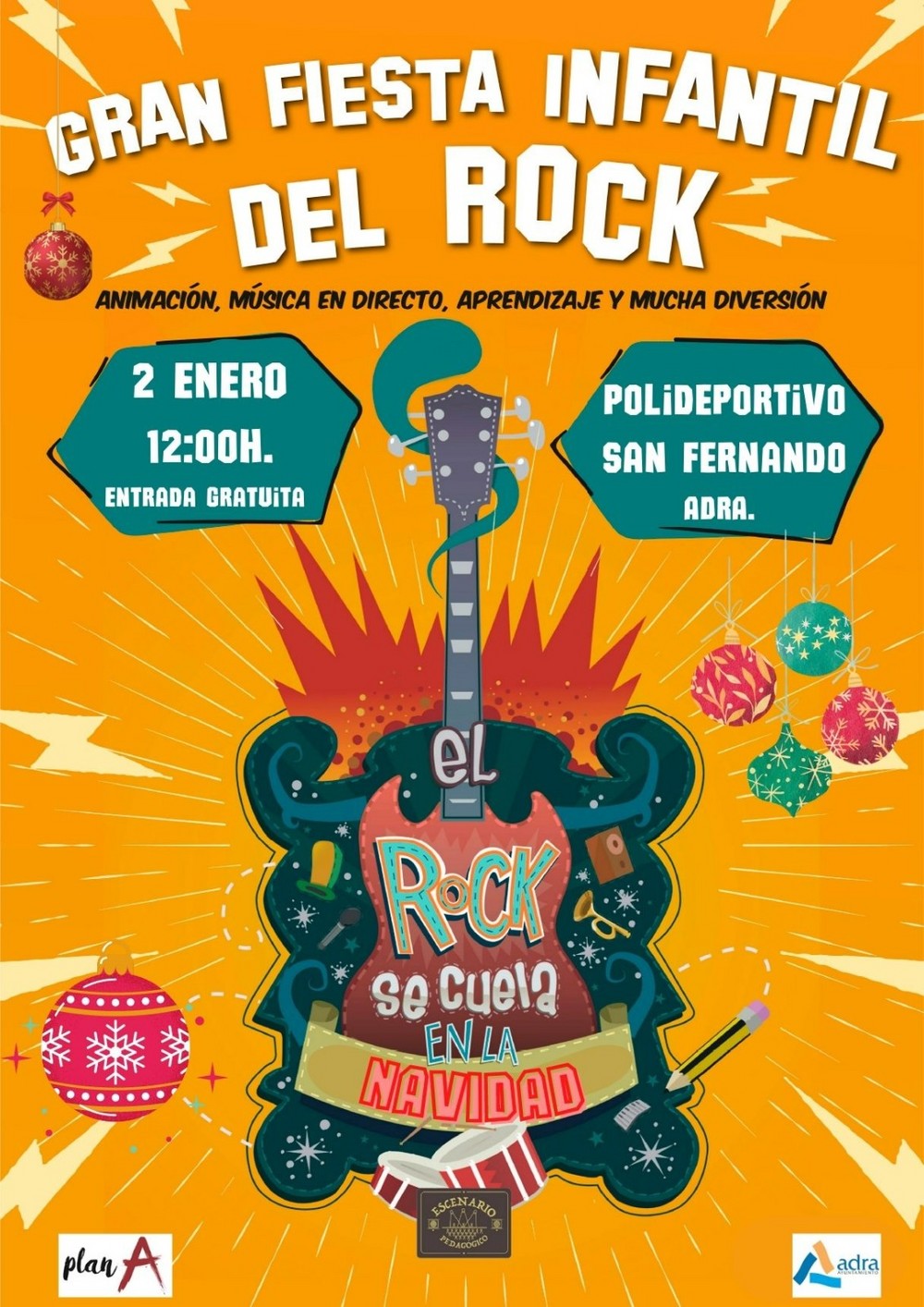 Llega a Adra ‘El Rock se cuela en la Navidad’