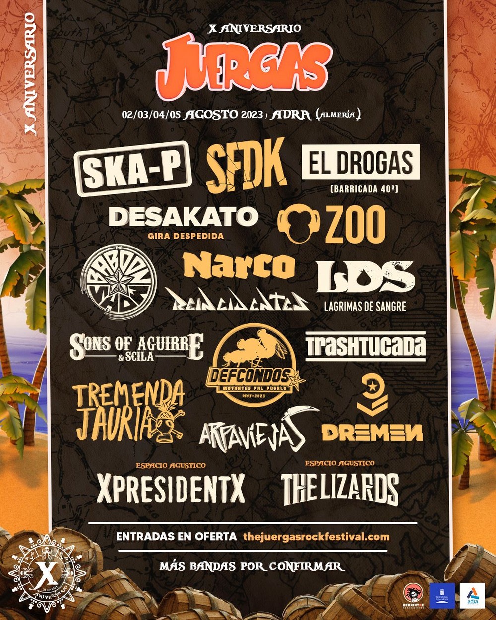The Juergas Rock presenta su segundo avance del cartel para su X aniversario