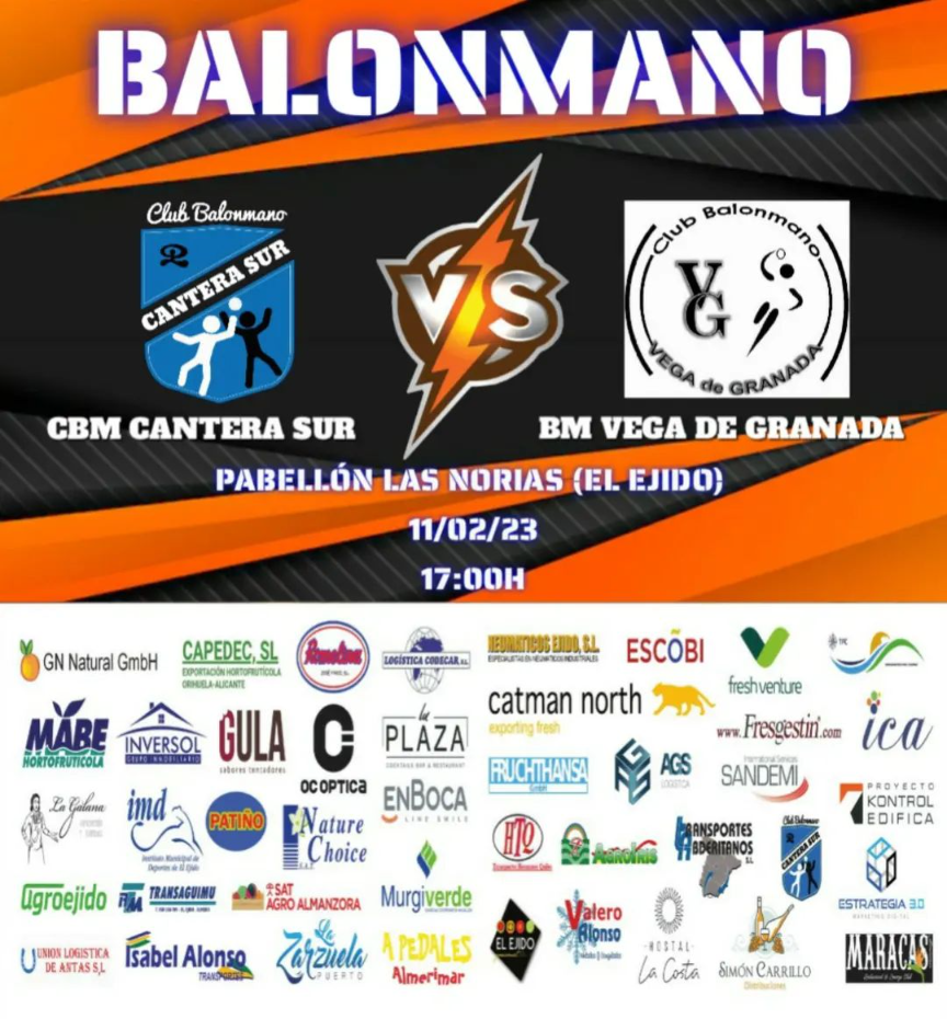El CBM Cantera Sur El Ejido recibe a BM Cúllar Vega-Vega de Granada B