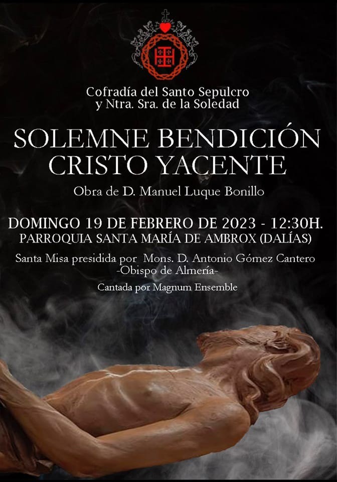 Este domingo se celebrará la bendición de la nueva imagen del Cristo Yacente de Dalías