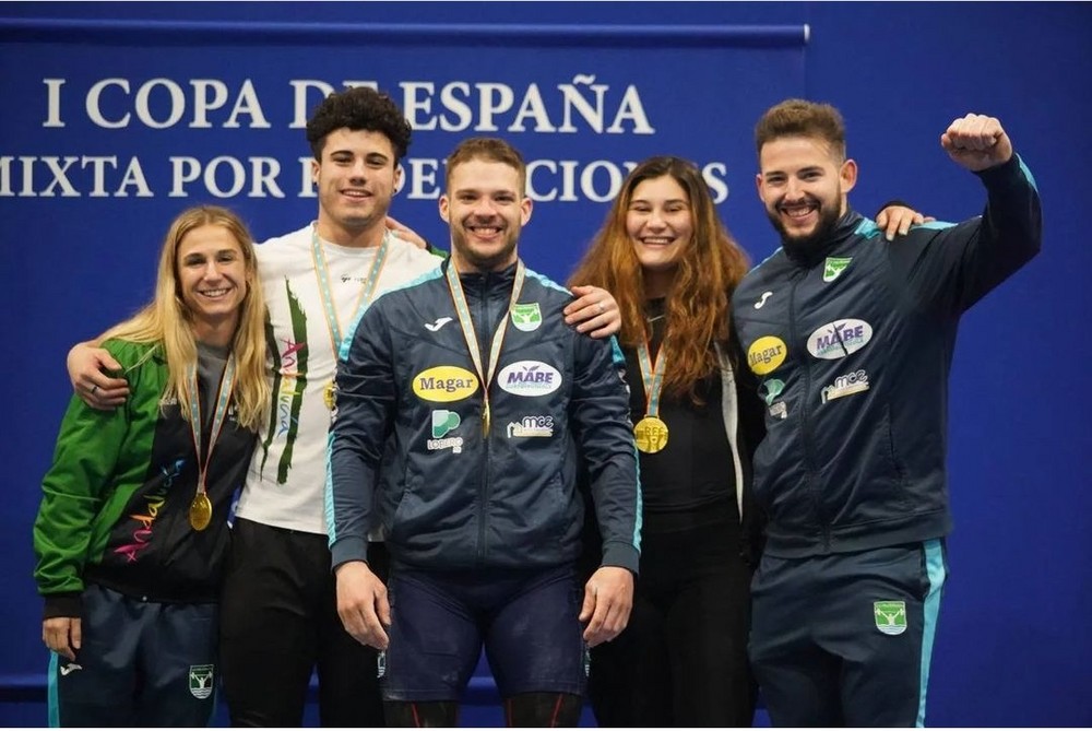 David Sánchez, campeón con Andalucía de la I Copa de España Mixta de Halterofilia