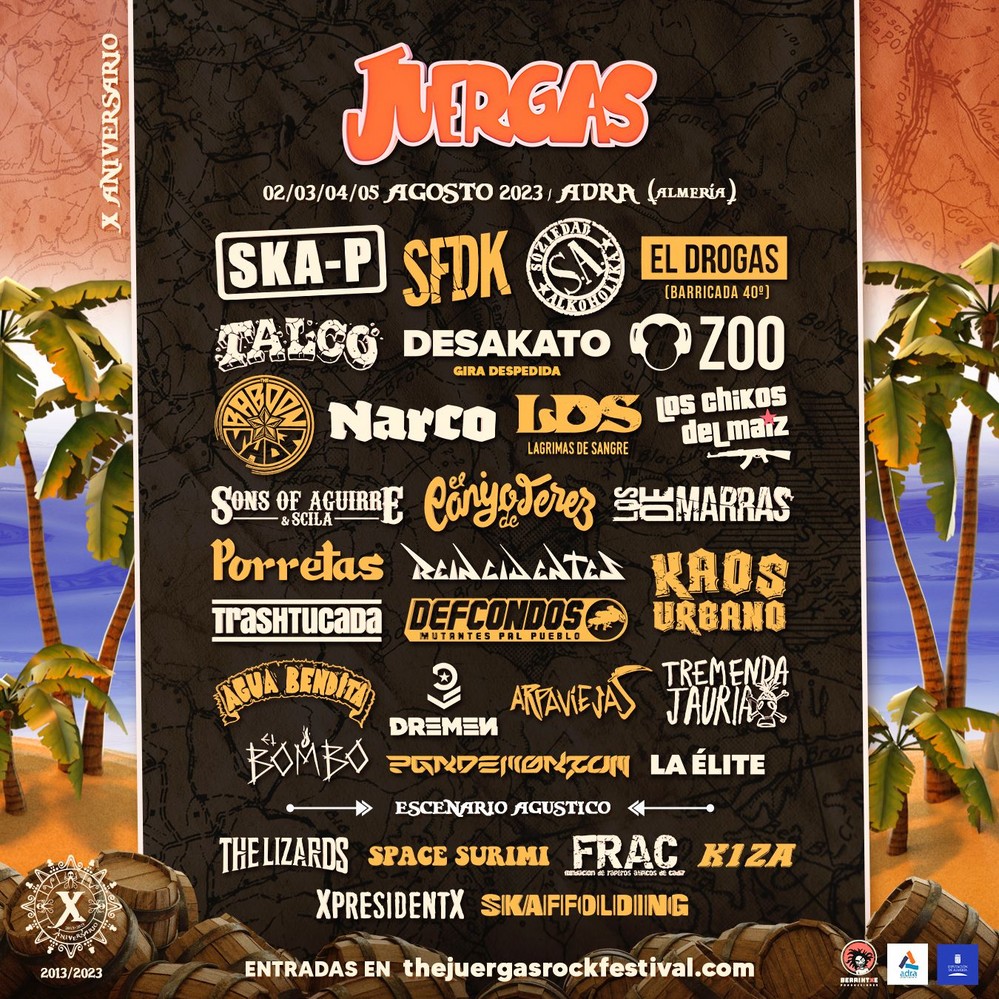 The Juergas Rock presenta su cartel completo para su X aniversario