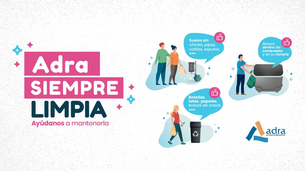 Ayuntamiento continúa desarrollando la campaña ‘Adra siempre limpia’ con la difusión de videos en redes sociales
