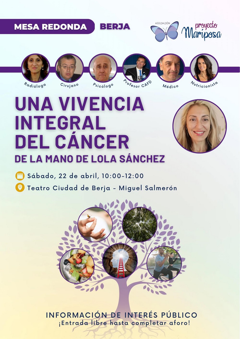 El Teatro de Berja albergará una mesa sobre el abordaje integral del cáncer el 22 de abril