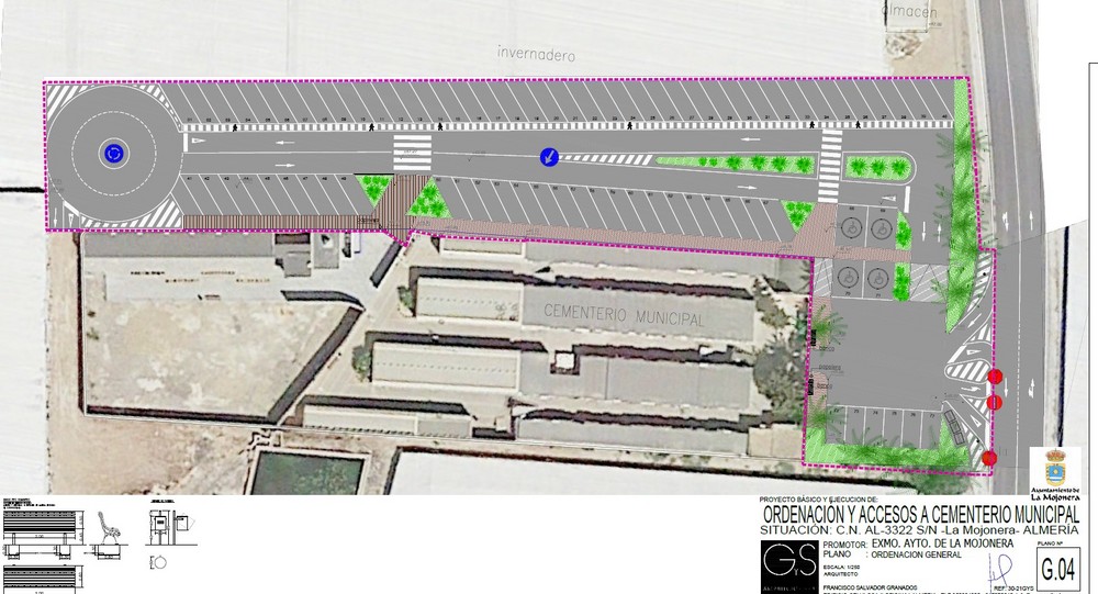 Firmada la expropiación de los terrenos para acondicionar el parking y los accesos al cementerio de La Mojonera