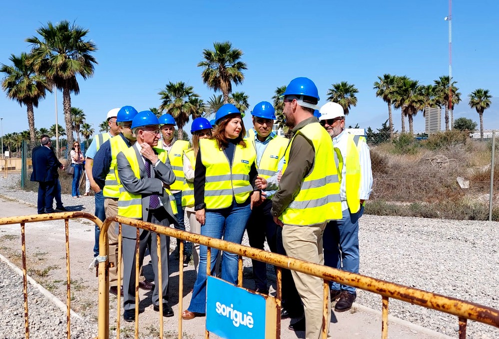 La consejera de Agua realiza una visita técnica a las obras de los terciarios de la EDAR de Roquetas