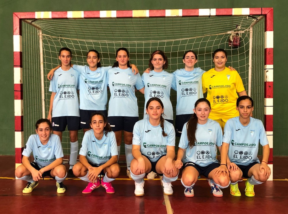 El Poli Ejido cadete/infantil femenino de fútbol sala brilla como subcampeón de Almería