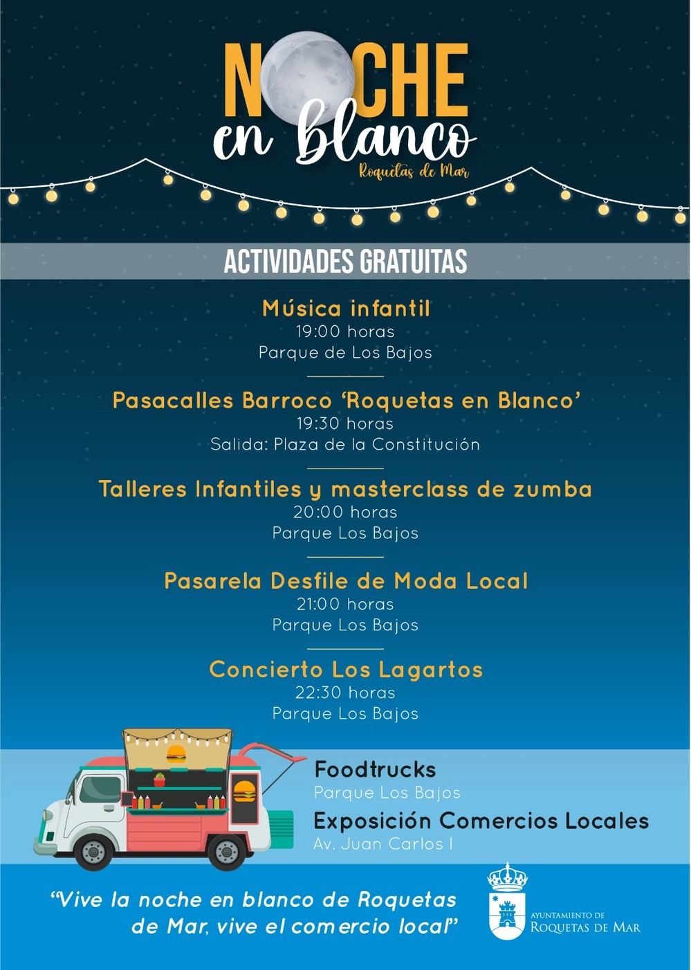 El próximo 9 de junio regresa la Noche en Blanco a Roquetas de Mar con numerosas actividades gratuitas