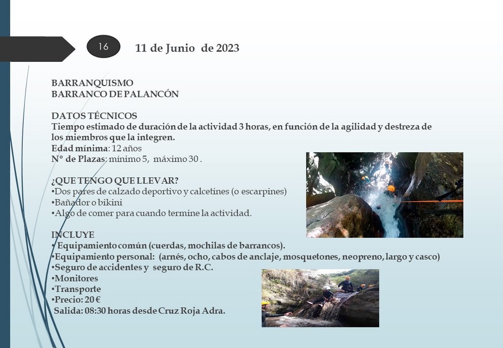 Continúa la programación de ‘Adra en la Senda’ este domingo 11 de junio en el Barranco de Palancón