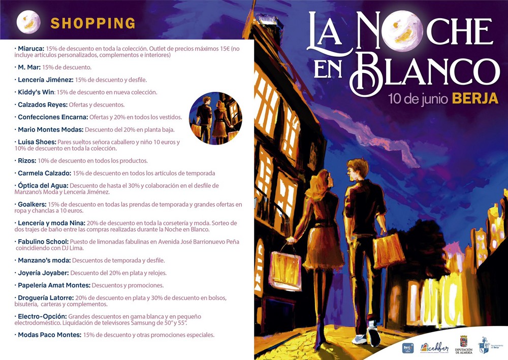 Este sábado regresa la Noche en Blanco de Berja con el concierto de Diego Martín como plato fuerte