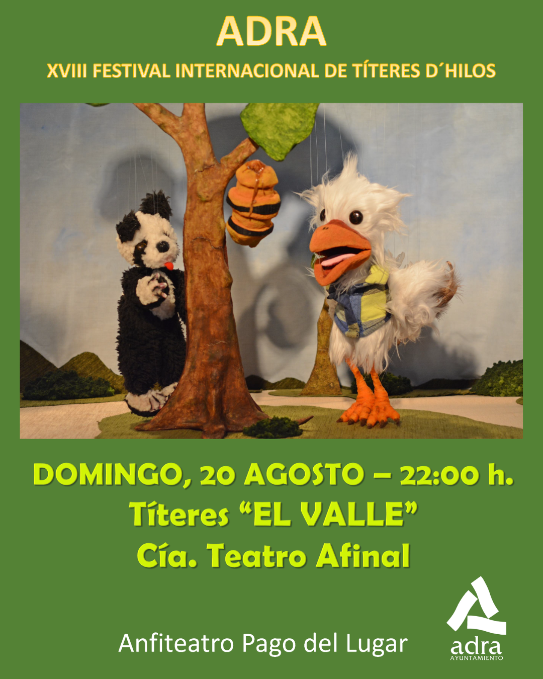 El espectáculo infantil ‘El Valle’ de CIA Teatro Afinal pone fin al XVIII Festival Internacional de Títeres D’hilos de Adra