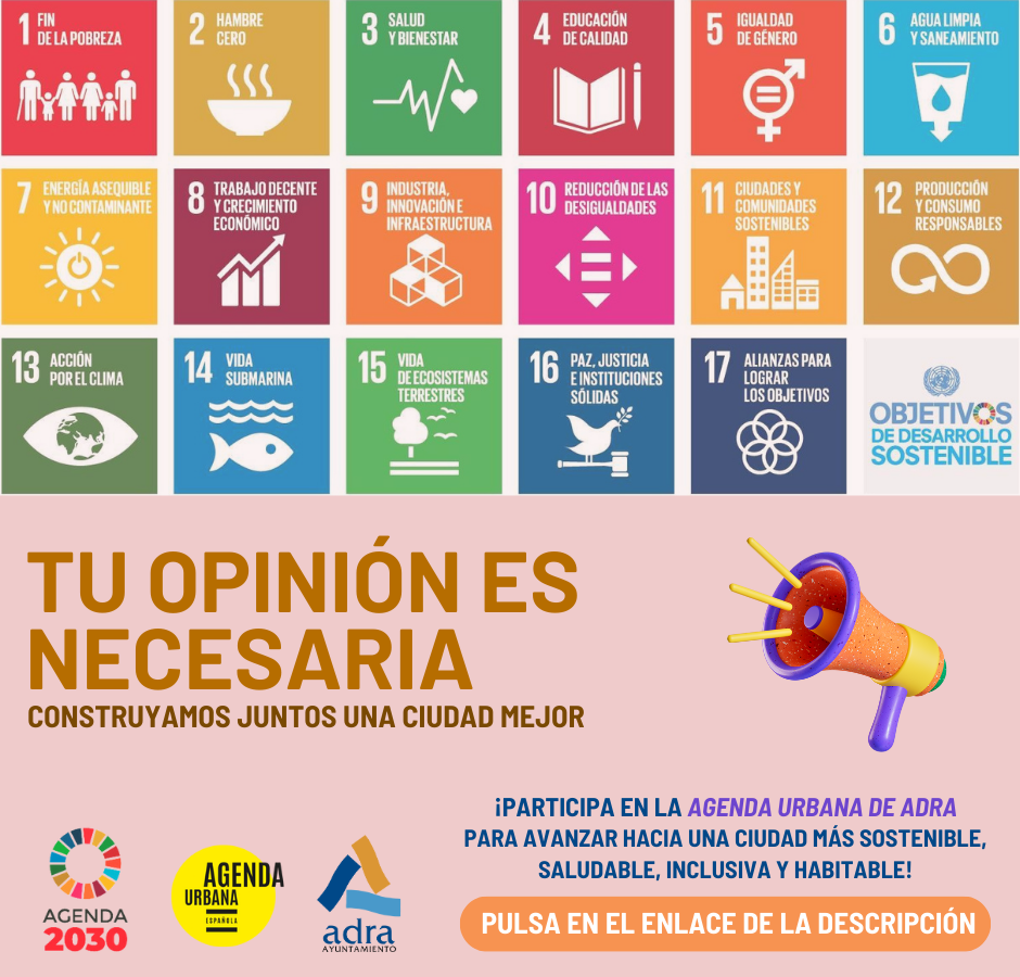 El Ayuntamiento de Adra ultima la elaboración de la Agenda Urbana 2030 y lanza una encuesta ciudadana