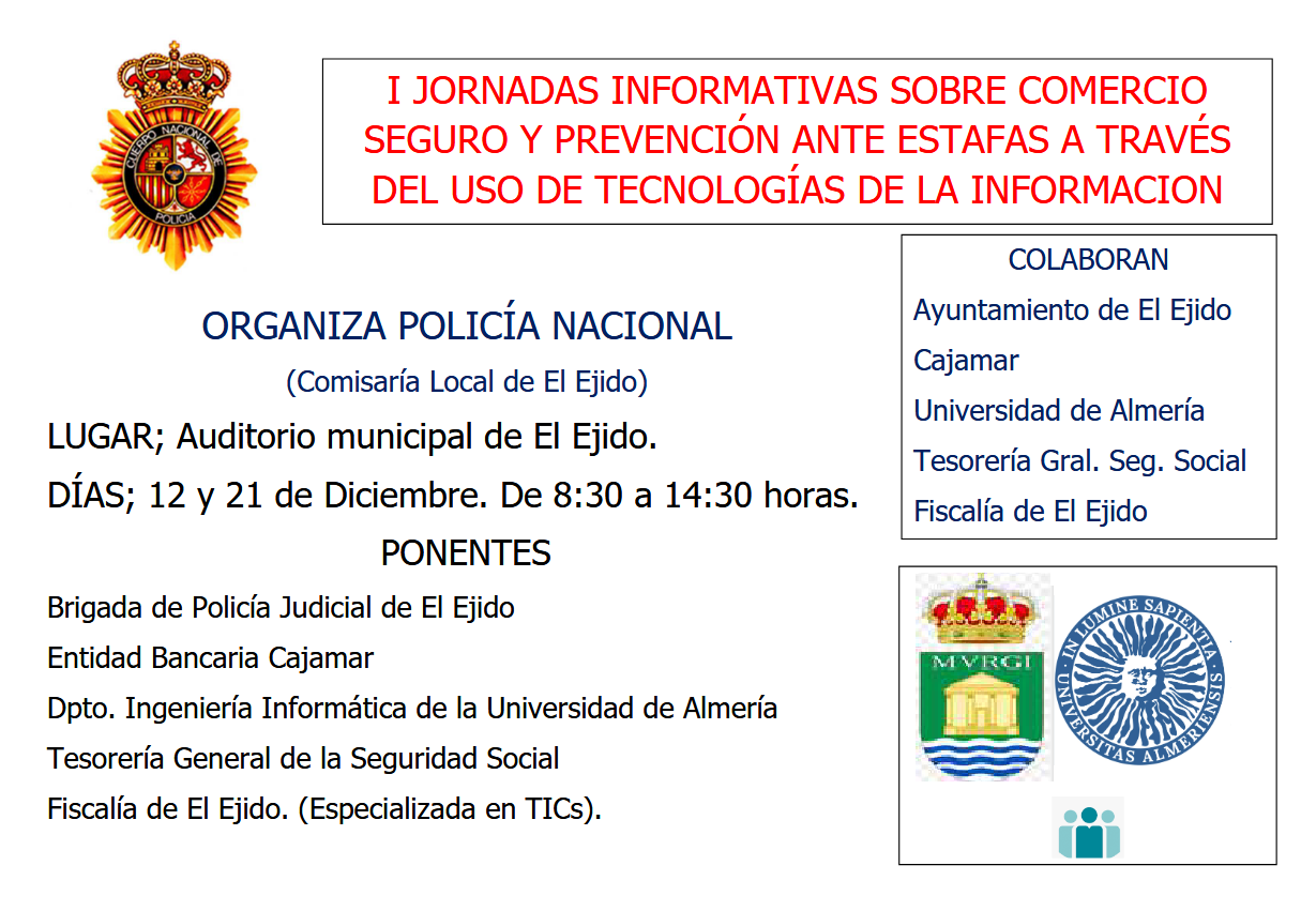 El Auditorio acogerá unas jornadas sobre comercio seguro y prevención de estafas a través de tecnologías de la información