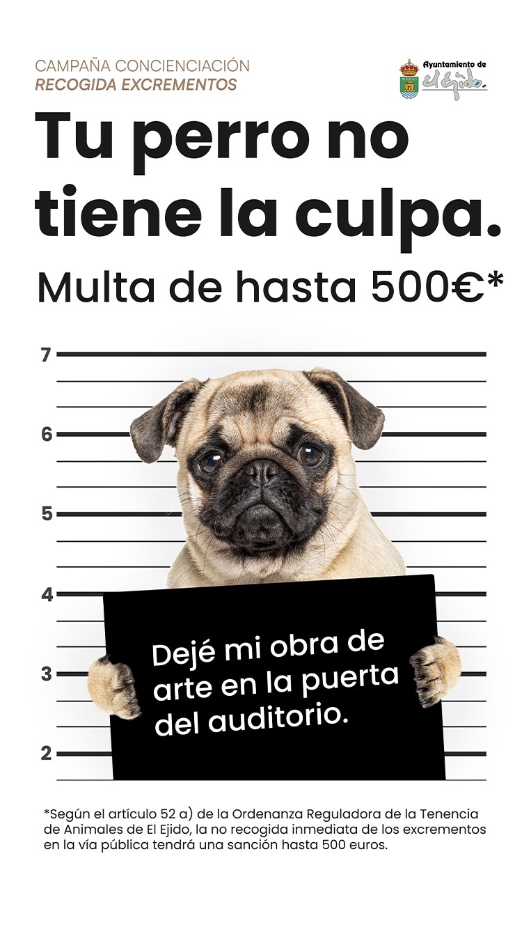 El Ejido pone en marcha una campaña de concienciación para que los dueños de mascotas recojan los excrementos de los animales