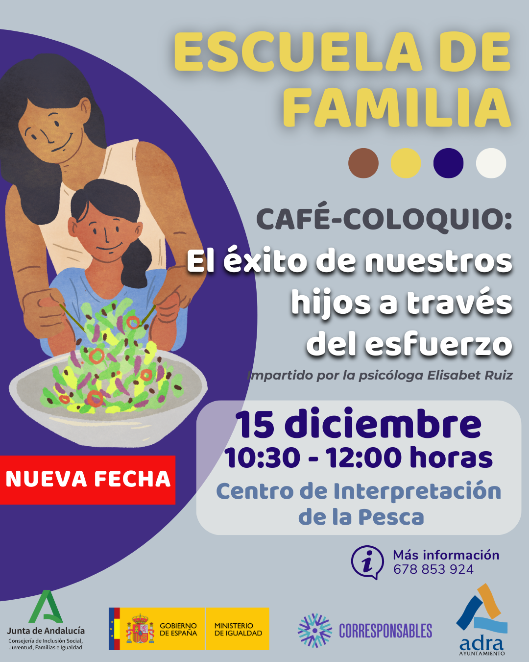 La Escuela de Familia  de Adra despide esta edición con ‘El éxito de nuestros hijos a través del esfuerzo’